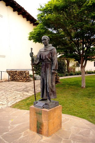 Old Mission Junipero Serra Statue- (medium sized photo)